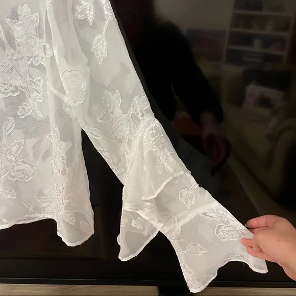 Nordstrom Wild Pearl Sheer Blouse - Picture 5 of 6